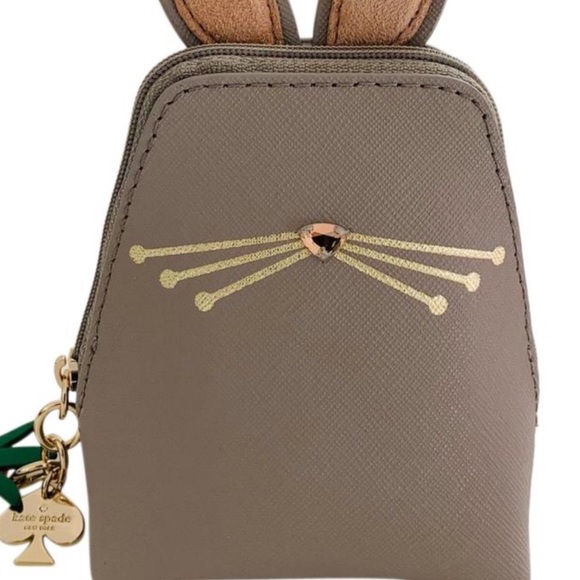 NWT Kate Spade “Hop to It”Leather Bunny Coin Purse - Picture 2 of 6